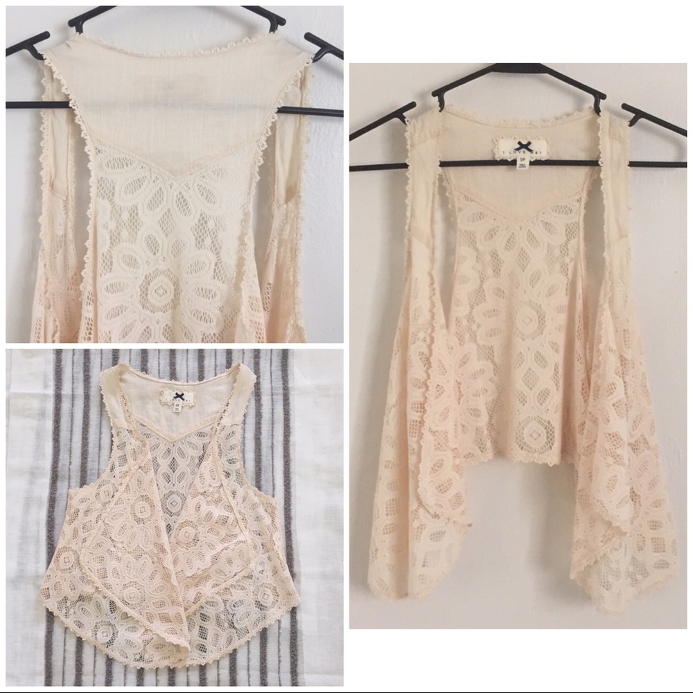 BOHO LACE OPEN VEST